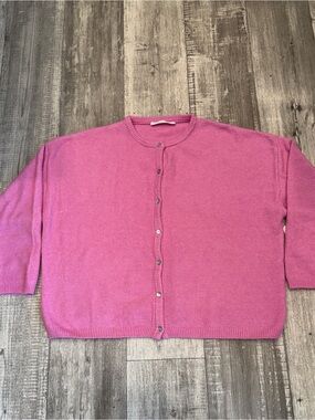 Altar'd State Bubblegum Pink Button-Front Cardigan